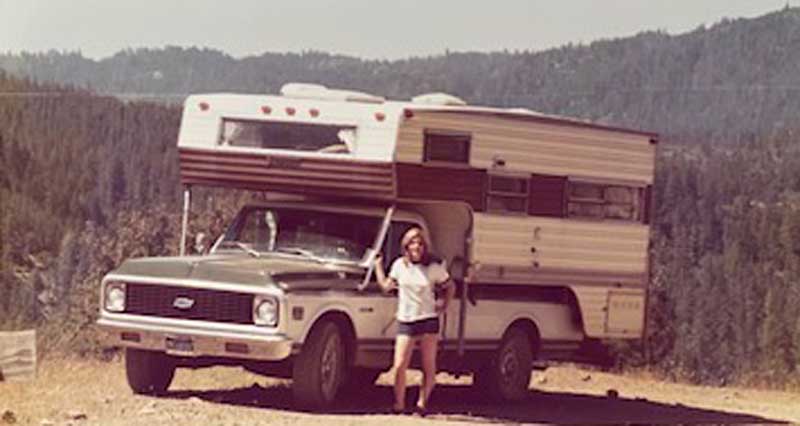 1972 Chevy Truck With 1972 Vacationaire Camper And My Wife Roby