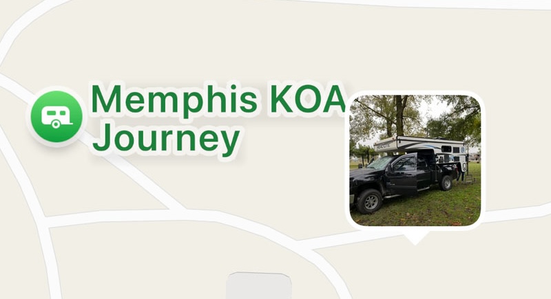 Memphis KOA Map