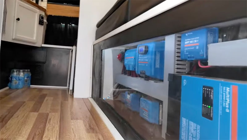 Victron System Under Dinette Lance Camper