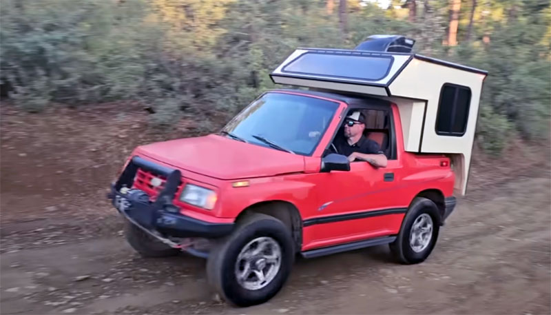 Driving Geotracker Camper