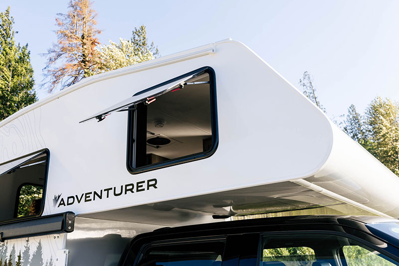 Adventurer 65RB Exterior Cabover Window Open