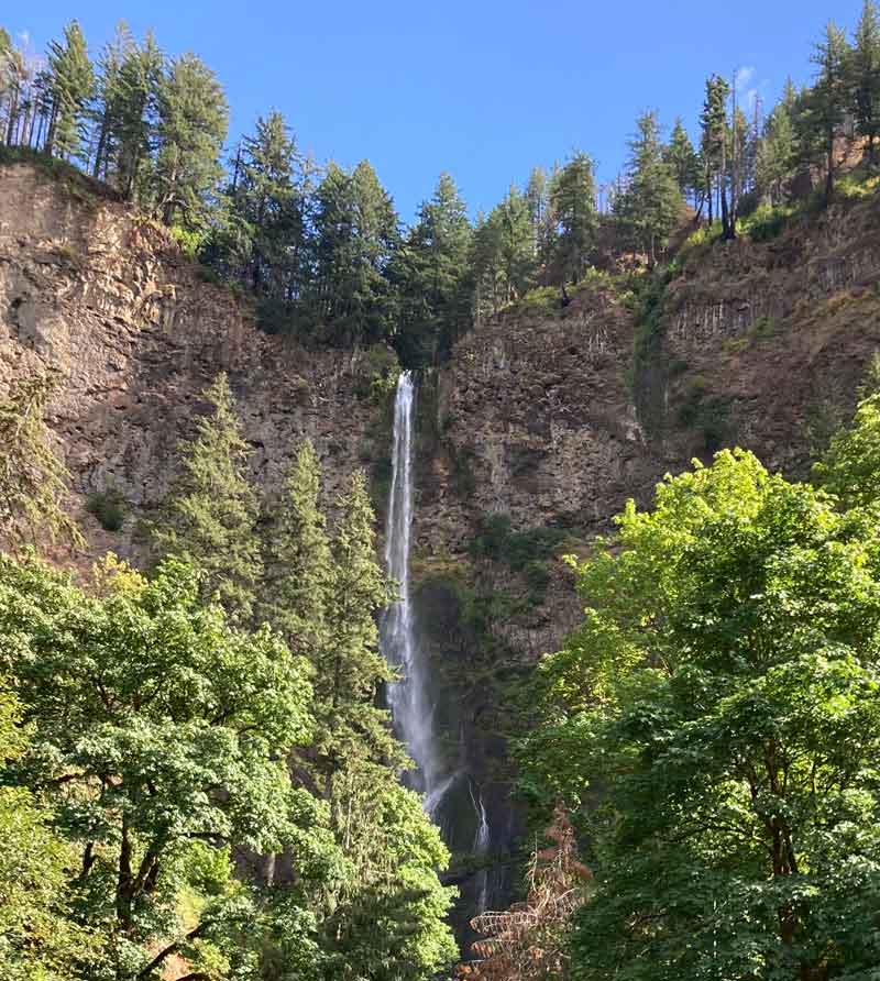 Multnomah Falls Oregon While Driving Past