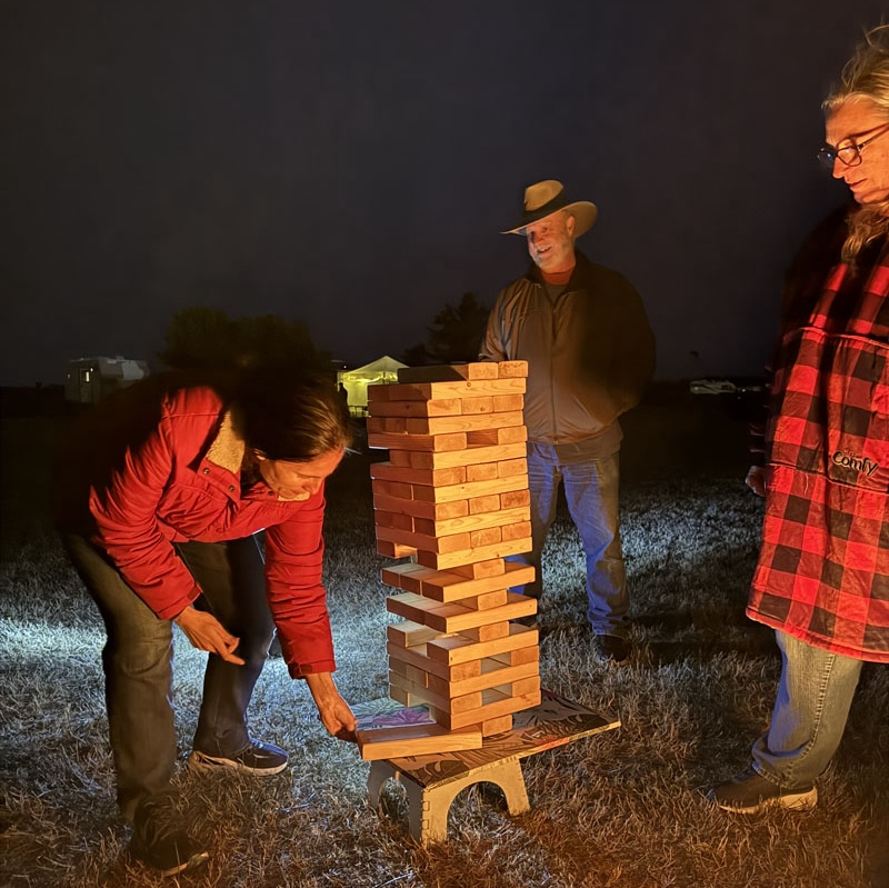 NW Truck Camper Rally Friday Jenga At Night