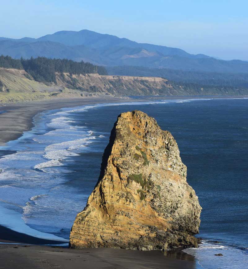 The standalone triangular rock was absolutely huge