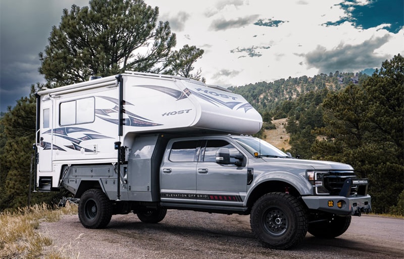Chassis Cab Bowen bed with garage and Host Camper