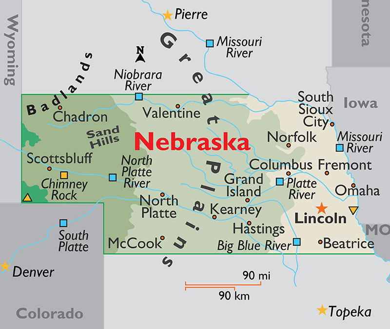 Nebraska Map