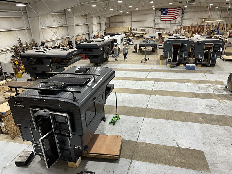 Alaskan Factory 2025 Wide Camper Production Line