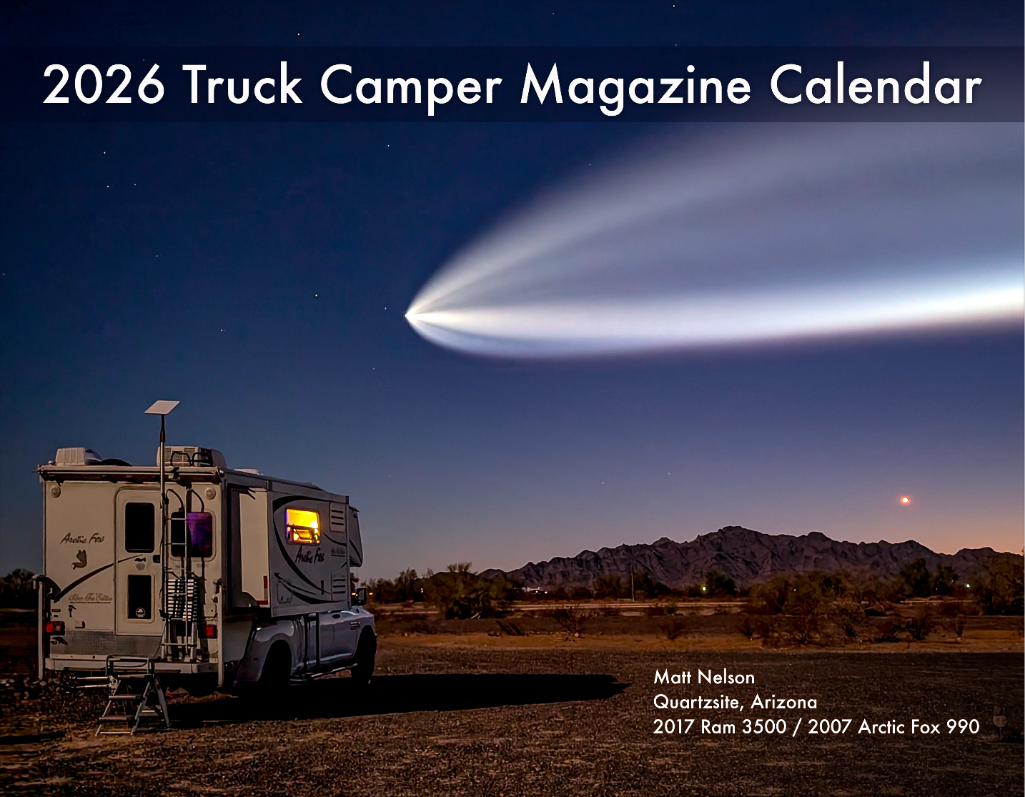 2026 Truck Camper Calendar Cover