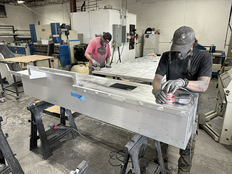 Bowen Customs Factory Welding Sanding 2