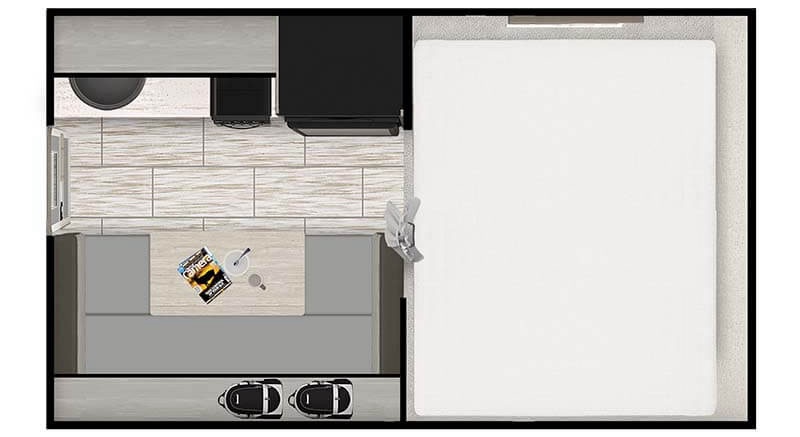 Squire 605 Truck Camper Floor Plan