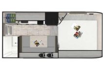 Squire 825 Truck Camper Floor Plan