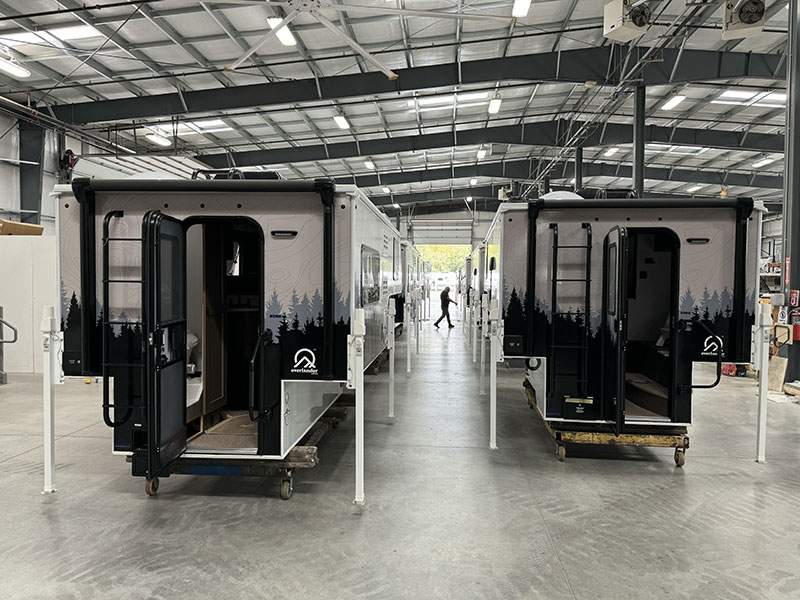 Adventurer production line with overlander edition campers
