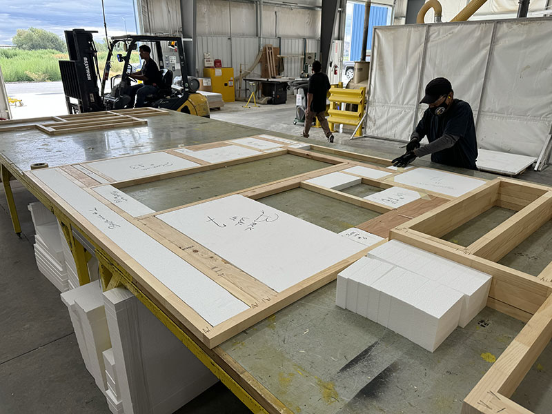 Adventurer truck campers close cell insulation in framing