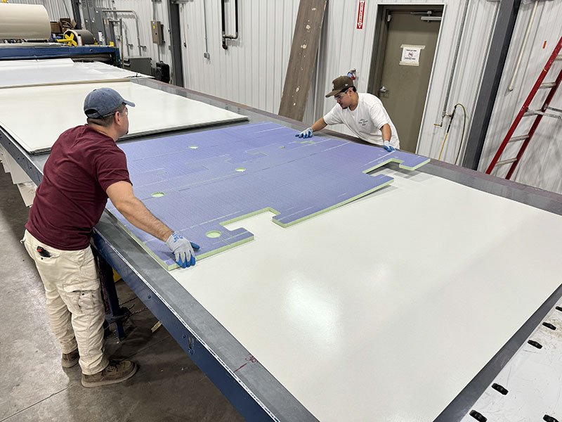 Adventurer truck campers composite lamination