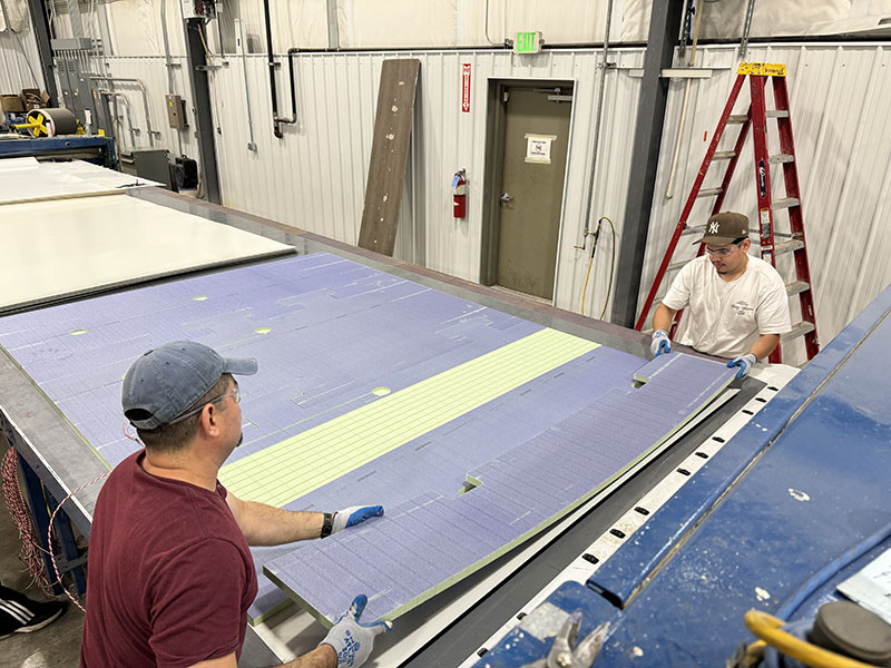 Adventurer truck campers composite roll coater