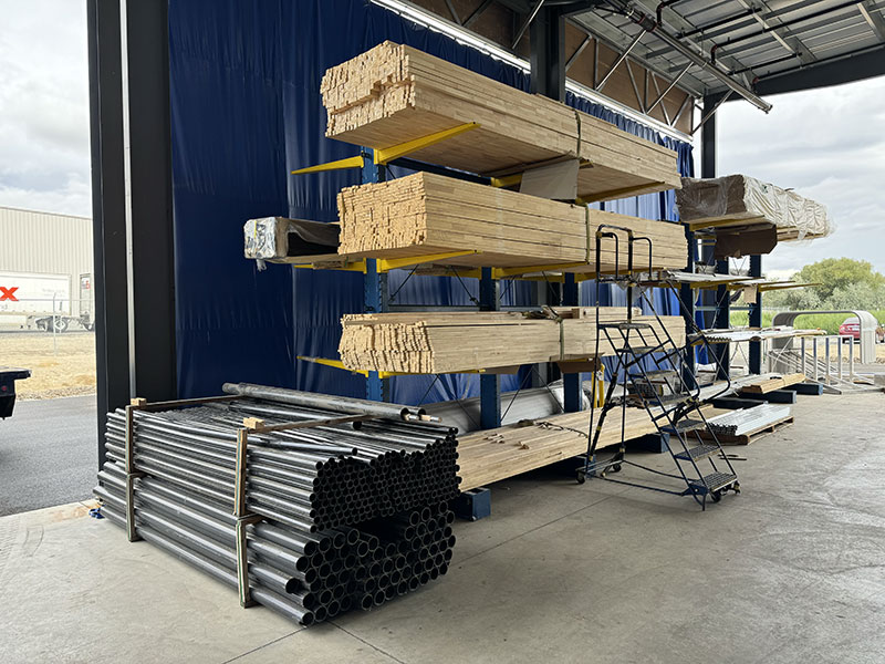 Adventurer truck campers raw materials wood and aluminum 