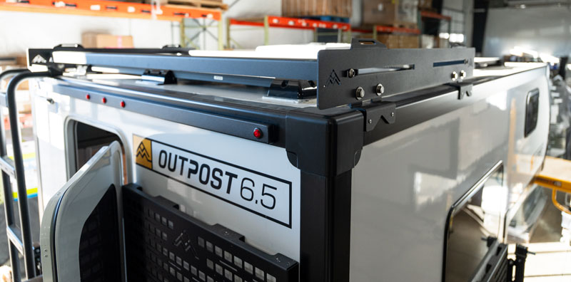 Roof Rack Close Up On Outpost Truck Camper