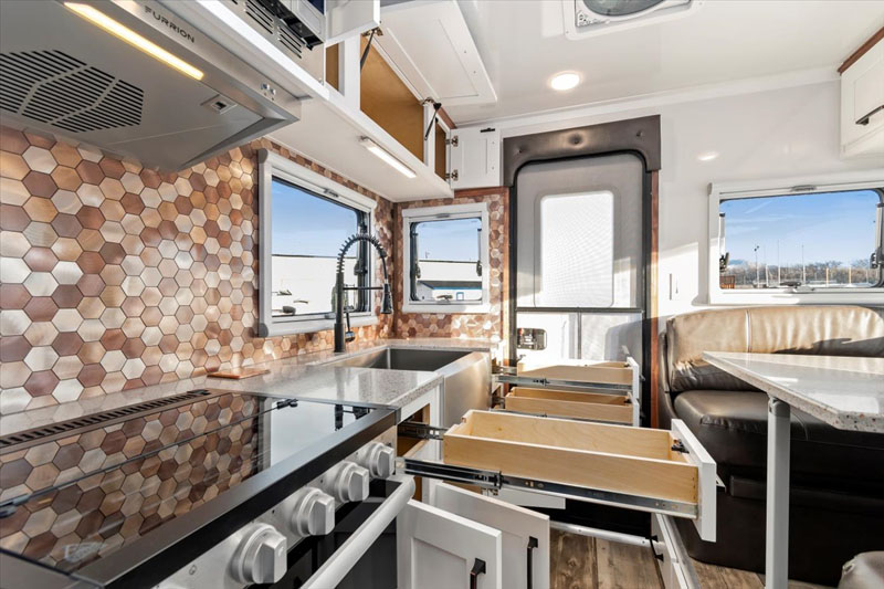 Rugged Mountain Granite Platinum Storage Kitchen