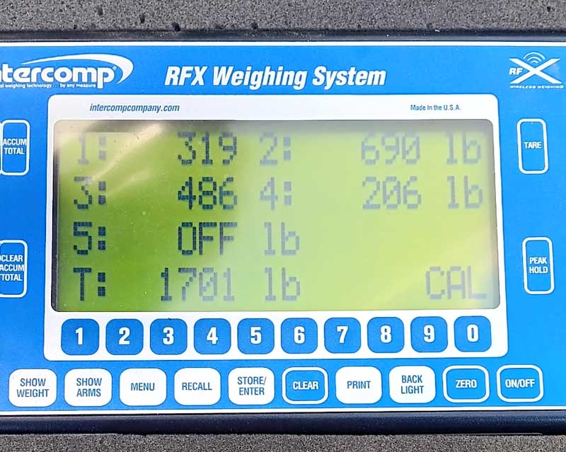 Squire 610 Scale Weight