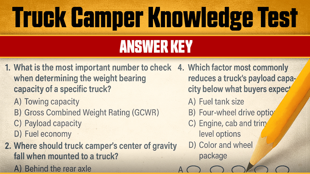 Camper Knowledge Test Answer Key
