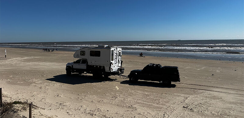 Full Time Fountain Of Youth Beach Camping Towing The Jeep