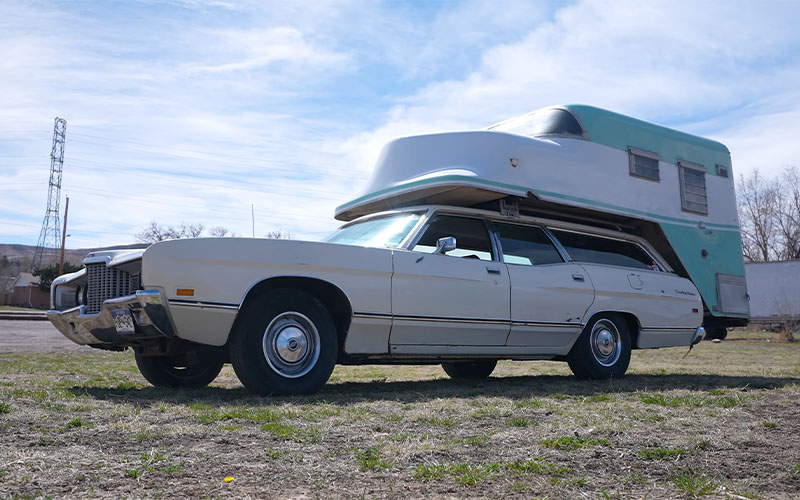 Sedan And ToteMotel Drivers Side ToteMotel Camper And 1971 Ford Country Sedan Reemerge