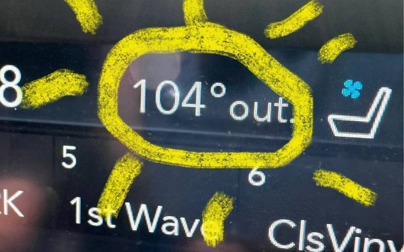 Beat The Heat Truck Screen With Temperature