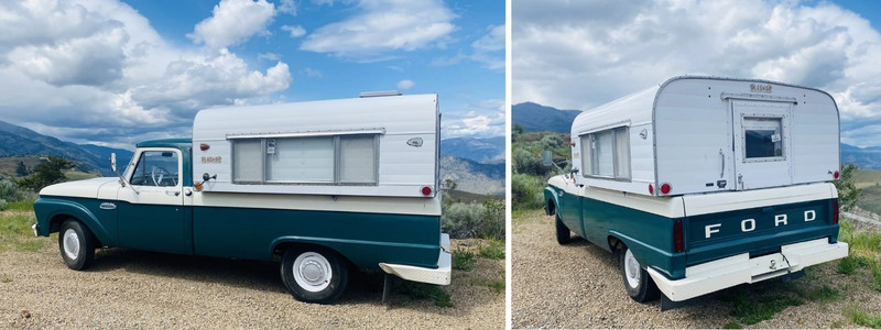 1965 Ford F 100 Alaskan Camper Exterior With Mountain View FINAL