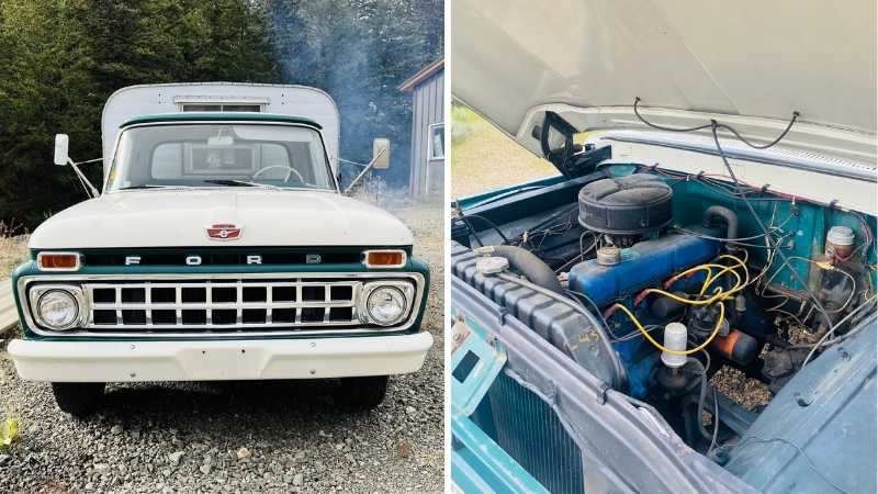 1965 Ford F 100 Alaskan Camper Under The Hood Final