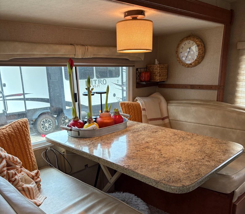 Arctic Fox dinette reupholstery