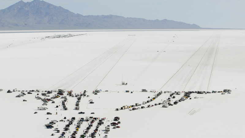 Spectators camping at Speed Week