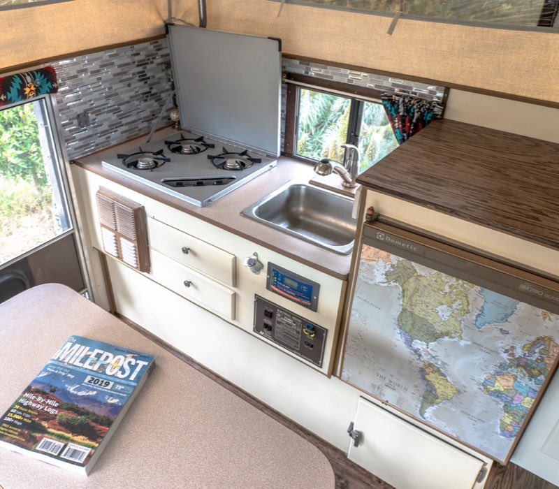 Sun Lite camper kitchen renovation