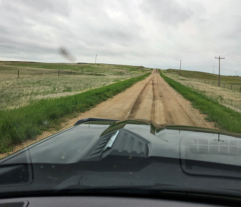 Road in South Dakota that got the rig muddy