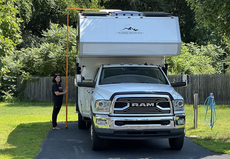 Measuring The Rugged Mountain Camper On Ram Truck