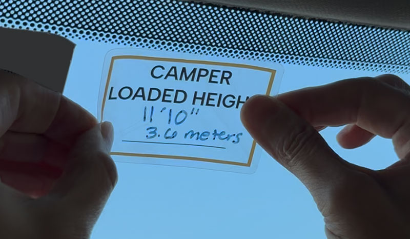 Sticker With Meters And Inches