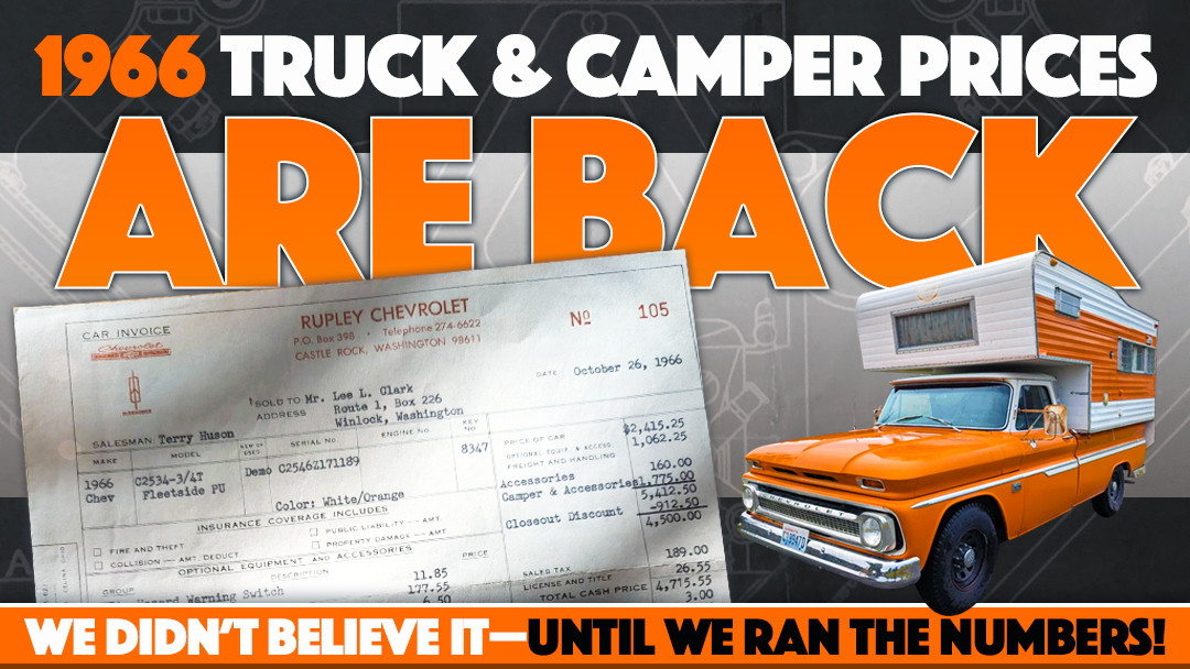 1966 Truck Camper Inflation Prices Are Back