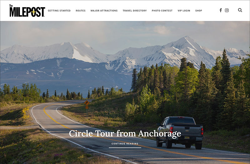 Milepost Website Homepage