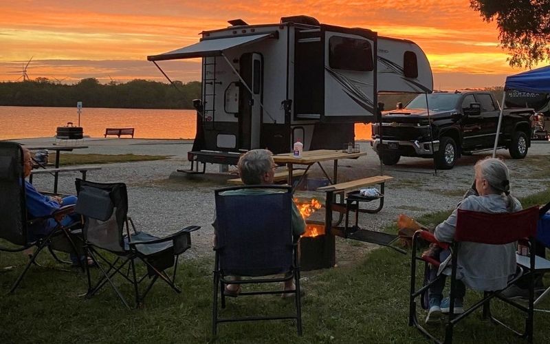 Palomino Campfire Sunset Is Truck Camping Good For Your Health