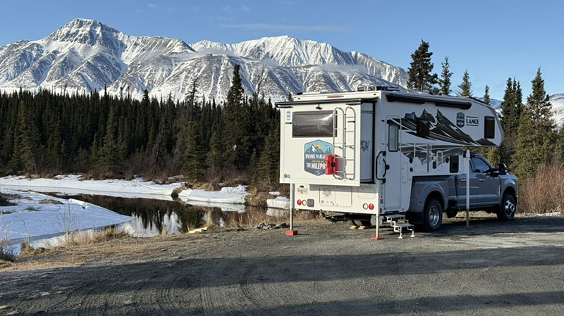 Roadside Pull-off Camping On The Alaska Highway