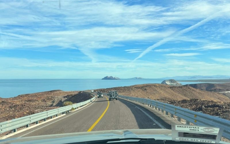 Windshield Photo Of The Baja Penninsula