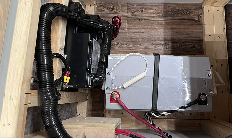 Capri Bunkhouse Battery Compartment
