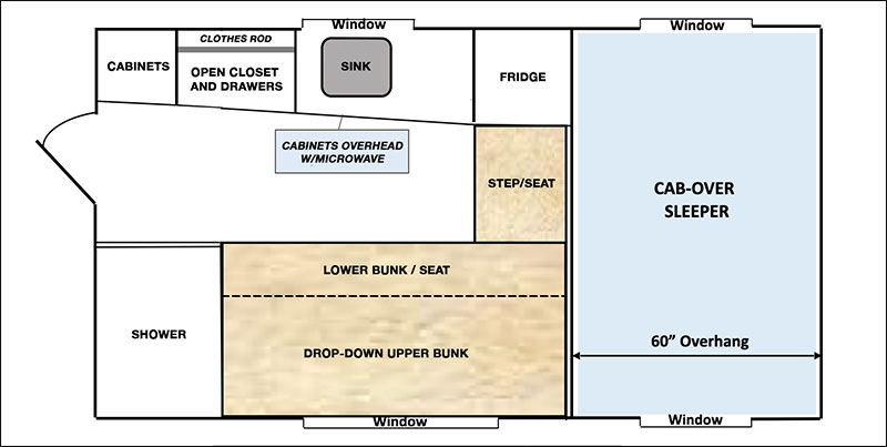 Capri Bunkhouse Floor Plan Camper