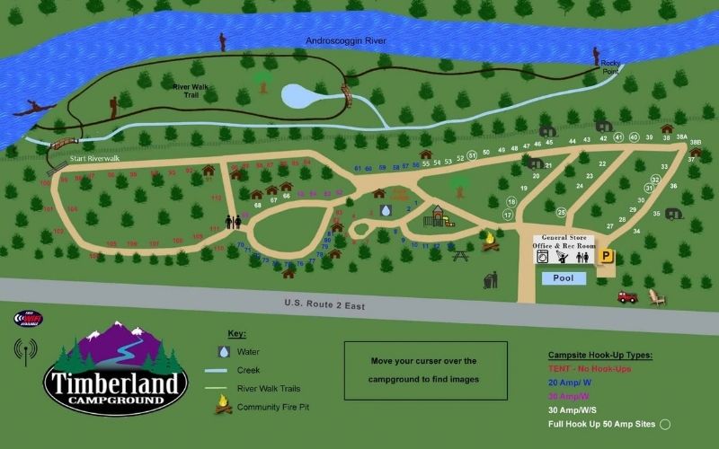NorthEast October Jamboree Timberland Campground Map