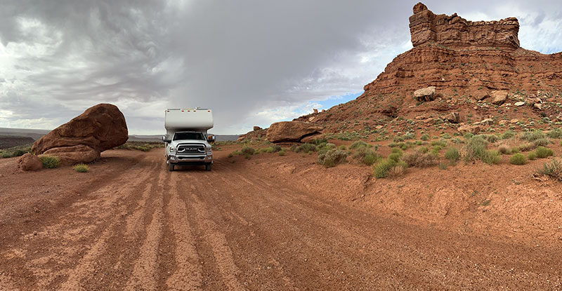 Valley Of The Gods Driving On The Dirt Road