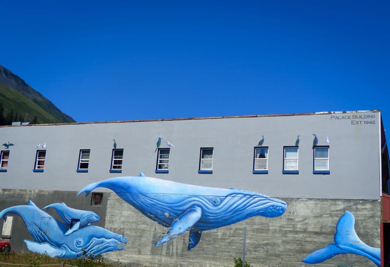 Mural Whales in Seward, Alaska