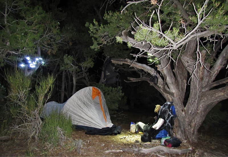 Lonely Cache overnight camp