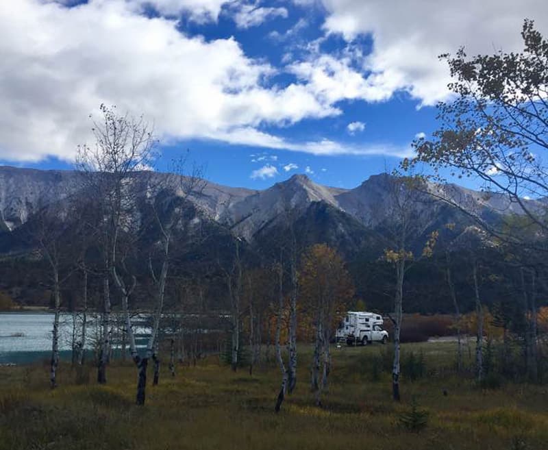 Abraham Lake in Alberta, Canada