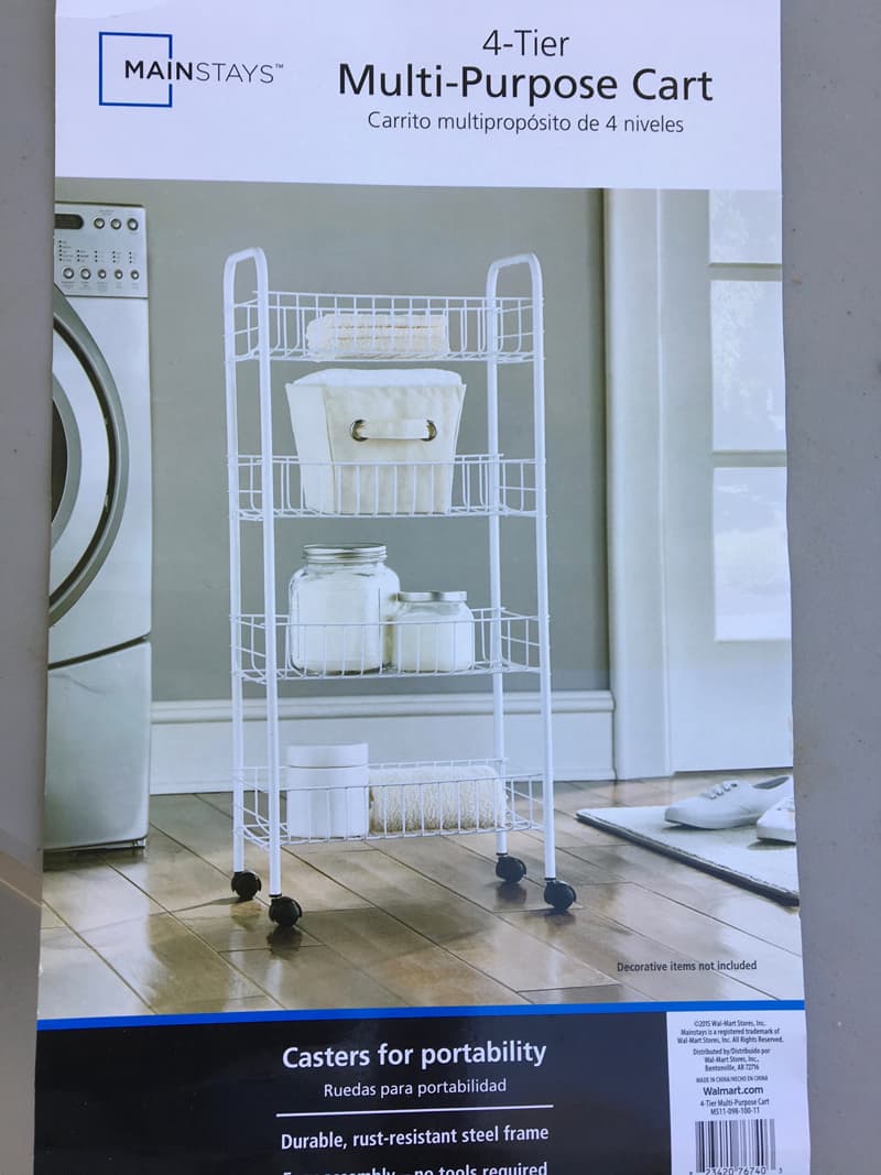 Multi purpose cart turned shelving unit