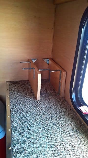 Adding kitchen storage to a pop-up camper