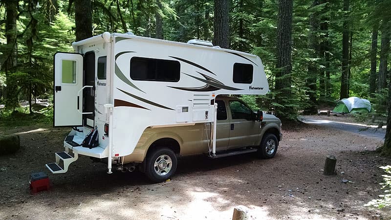 Adventurer 86FB camper in Glacier National Park